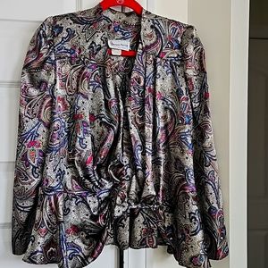 Vintage silk paisley blouse